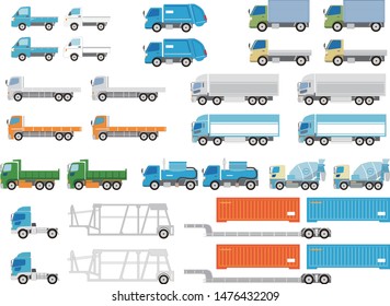 
Several types of Japanese trucks
