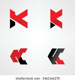 Several types of letter K font image graphic icon logo design abstract concept vector stock. Can be used as a symbol related to initial or monogram