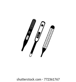 several types of thermometer icon. Medicine icon. Element treatment icon. Premium quality graphic design. Signs, outline symbols collection icon for websites, web design, mobile on white background