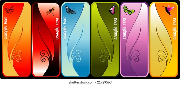 several vector background