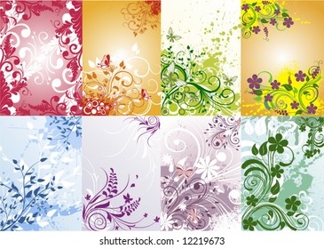 several vector backgrounds