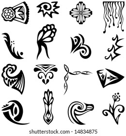 Several vector decorative elements in one package.