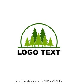 Several Vector Fir Tree Lined Logo Stock Vector (Royalty Free ...