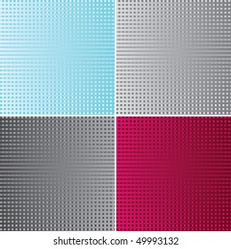 several versions of illustrations depicting an abstract striped background