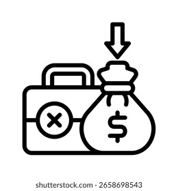 Ilustração do vetor de linha do ícone de severidade