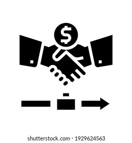 severance pay allowance glyph icon vector. severance pay allowance sign. isolated contour symbol black illustration