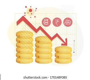 Severe Economic Slowdown - Illustration as EPS 10 File