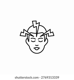 severe headache icon sign vector