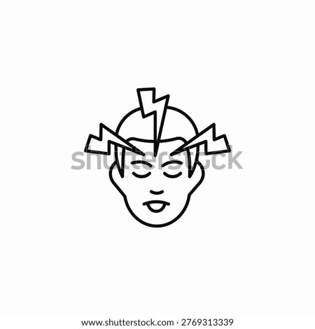 severe headache icon sign vector