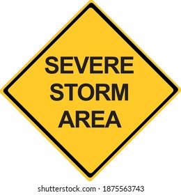 Signo de advertencia de área de tormenta grave