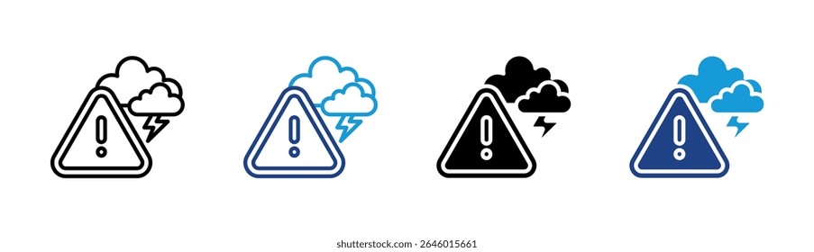 Elemento De Ícone De Alerta Meteorológico Grave Para Design