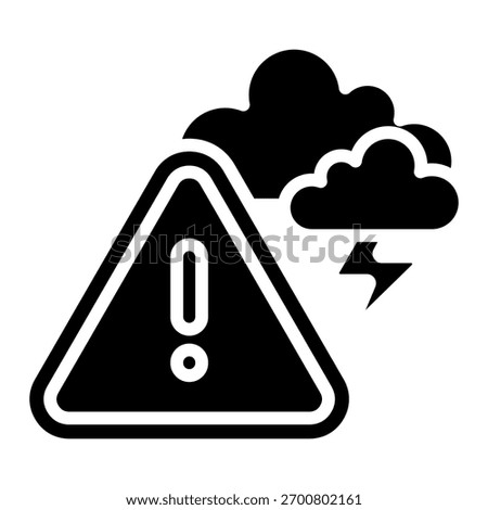 Severe Weather Alert Icon Element For Design