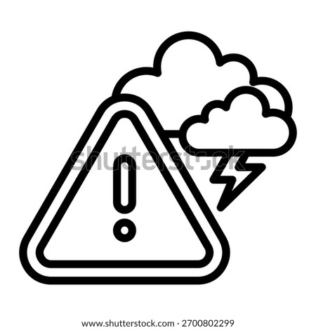 Severe Weather Alert Icon Element For Design