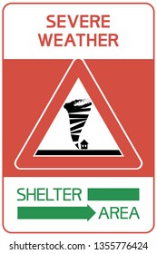 Severe weather. Shelter area.
A sign indicating a territory that is protected from a hazardous health and life disaster.