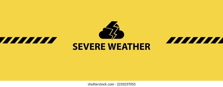 severe weather sign on white background