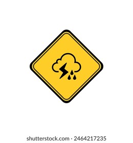 severe weather sign on white background