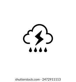 severe weather sign on white background
