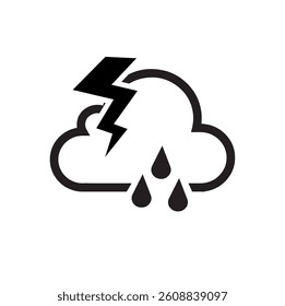 severe weather sign on white background