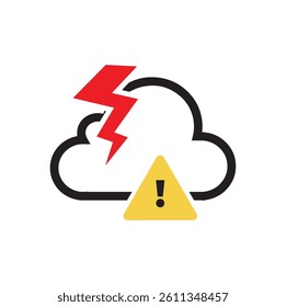 severe weather sign on white background