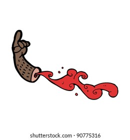 abgeschnittener Arm-Cartoon
