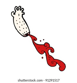 caricatura del brazo cortado