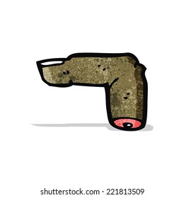caricatura con dedos cortados
