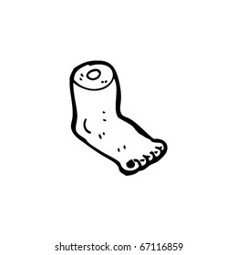 Severed Foot Cartoon