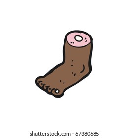 severed foot cartoon