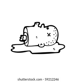 geteilte Kopfkarikatur