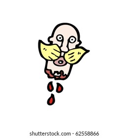 severed head cartoon