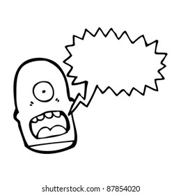 caricatura de la cabeza cortada