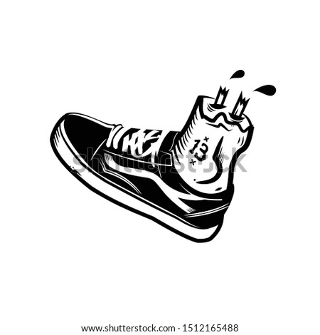 Severed leg icon Vector illustration