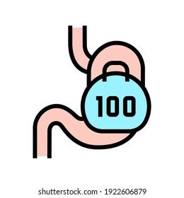vector de icono de color de estómago de gravedad. signo estomacal de gravedad. ilustración de símbolo aislado