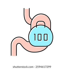severity stomach color icon vector. severity stomach sign. isolated symbol illustration