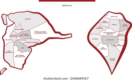 Sevilla City Map - Spain, Europe