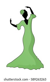 sevillanas dancer illustration