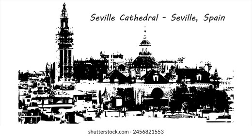 Seville Cathedral - Seville, Spain. This file is use for printing purposes. 