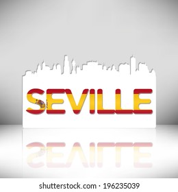 Seville Spain vector design. City skyline silhouette illustration.