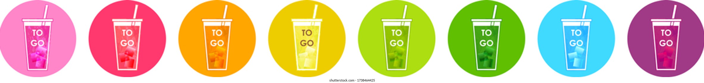 sevral to go drinks for restaurants and cafes,vector illustration
