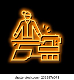 sew craft occupation neon light sign vector. sew craft occupation illustration