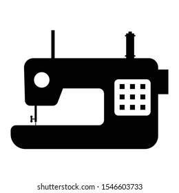 sew fabric concept, Home electric sewing machine tailor vector Domestic  icon design