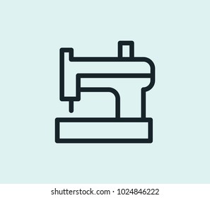 Sew icon line isolated on clean background. Sew icon concept drawing icon line in modern style. Vector illustration for your web site mobile logo app UI design.