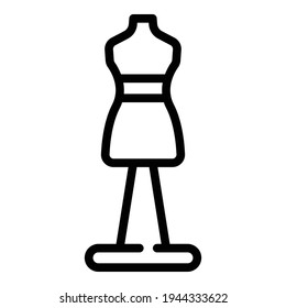 Sew mannequin icon. Outline sew mannequin vector icon for web design isolated on white background
