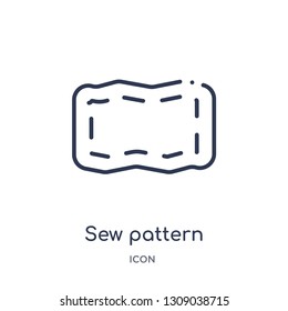 sew pattern icon from sew outline collection. Thin line sew pattern icon isolated on white background.