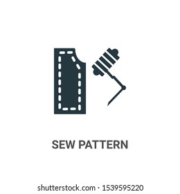 Sew pattern vector icon on white background. Flat vector sew pattern icon symbol sign from modern sew collection for mobile concept and web apps design.
