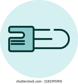 Sew tool, illustration, vector on a white background.