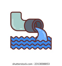 Sewage Backup icon in vector. Illustration