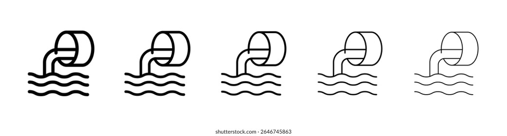 Conceito de ícone de esgoto. design gráfico, logotipo, Web, UI.