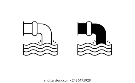 sewage icon design with white background stock illustration
