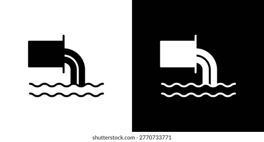 Sewage icon element for designs. EPS10